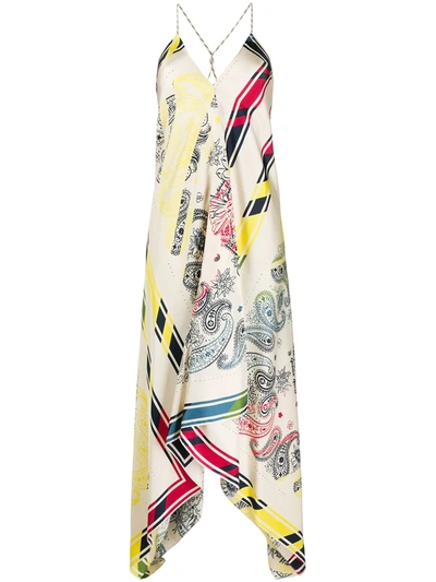 Golden Goose Dress Blancket Thin Strap Silk Fantasy In Multicolor