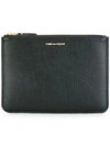 Comme Des Garçons Zipped Clutch In Black