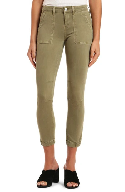 Mavi Jeans Twill Ankle Pants In Army Green Twill