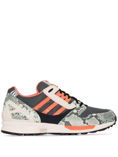 Adidas Originals Grey Zx 8000 Snake Print Sneakers