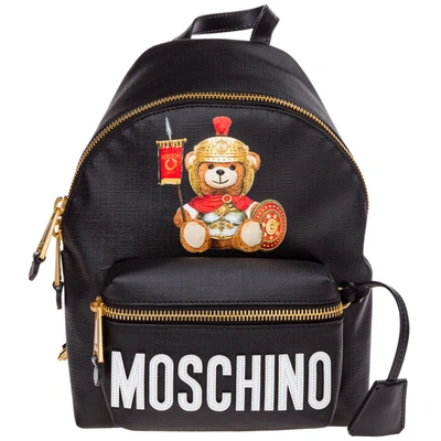 Moschino Teddy Gladiator Backpack In Black