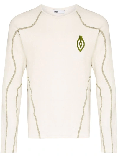 Gmbh Asia Mono Embroidered Long Sleeve T-shirt In Neutrals