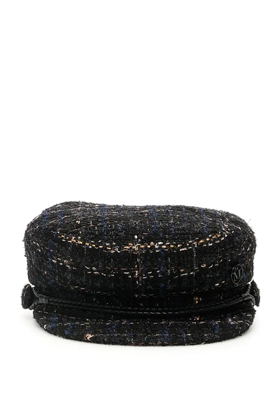 Maison Michel Abby Wool-blend Baker Boy Hat In Tweed+multi