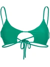 Frankies Bikinis Willa Strapless Bikini Top In Green