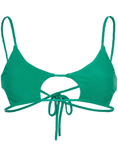 Frankies Bikinis Willa Strapless Bikini Top In Green