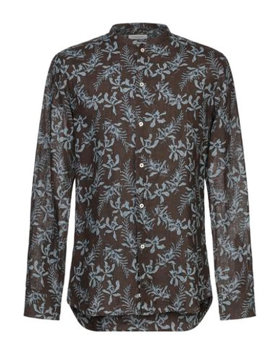 Paolo Pecora Shirts In Dark Brown