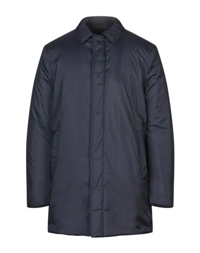 Aquascutum Coats In Dark Blue