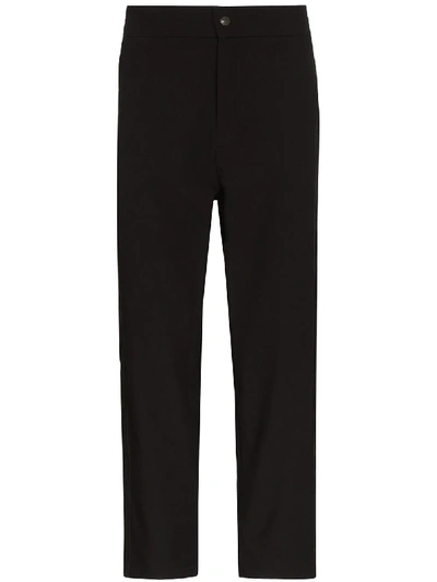 Lot78 Mid-rise Straight-leg Trousers In Black