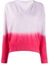 Stella Mccartney + Net Sustain Ombré Cashmere And Wool-blend Sweater In Neutrals