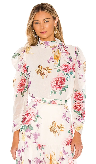 Keepsake About Us Long Sleeve Top In Creme Botanic Floral