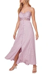 Astr Dreamcatcher Floral Jacquard Maxi Dress In Lilac
