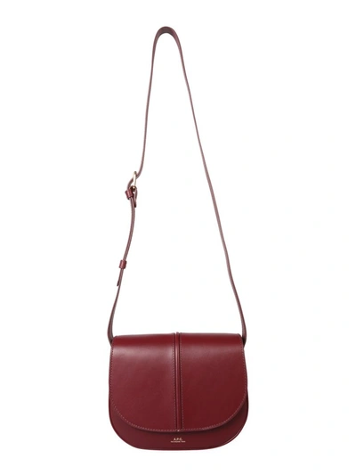 A.p.c. Betty Saddle Bag In Burgundy