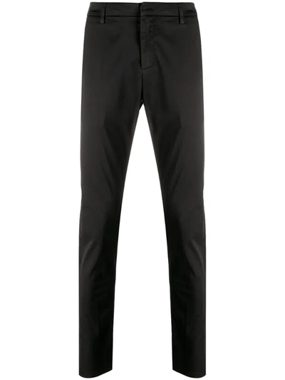 Dondup Tapered Leg Slim-fit Trousers In Black