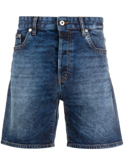 Just Cavalli Knee-length Denim Shorts In Blue
