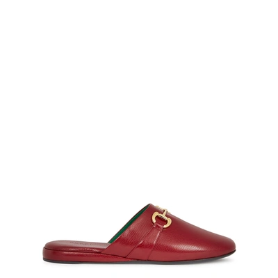Gucci Pericle Red Leather Mules
