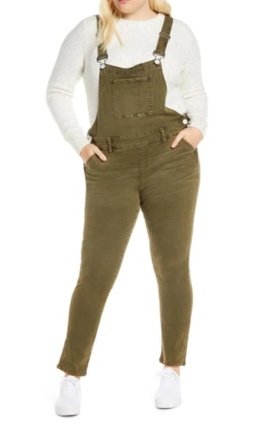 Slink Jeans Plus Slim-leg Overalls In Ivy