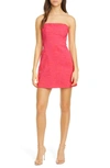 Alice And Olivia Alice + Olivia Perla Structured Strapless Dress In Wild Pink