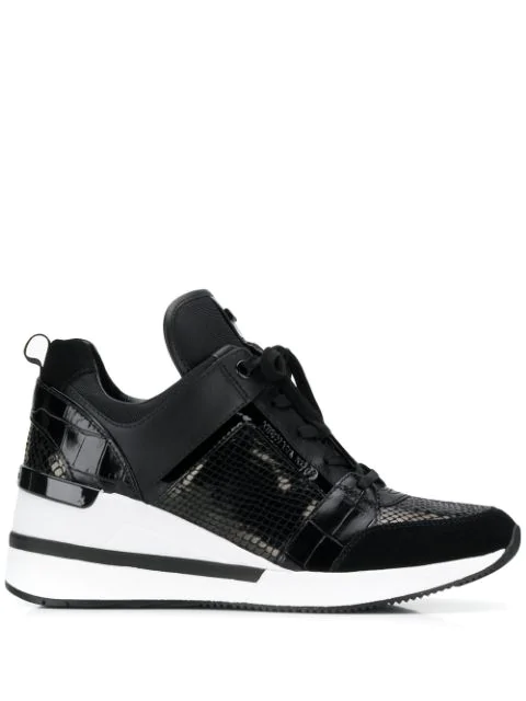 michael kors black platform sneakers