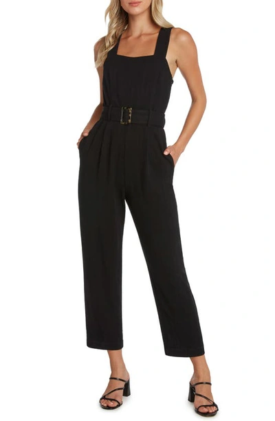 Willow & Clay Johnson Belted Jumpsuit In Black