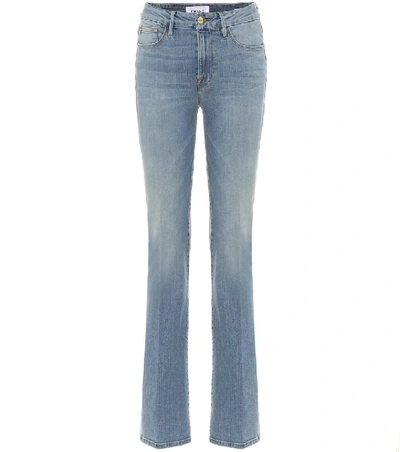 Frame Le Mini Boot High-rise Jeans In Blue