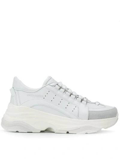 Dsquared2 60mm Bumpy 551 Leather Sneakers In White