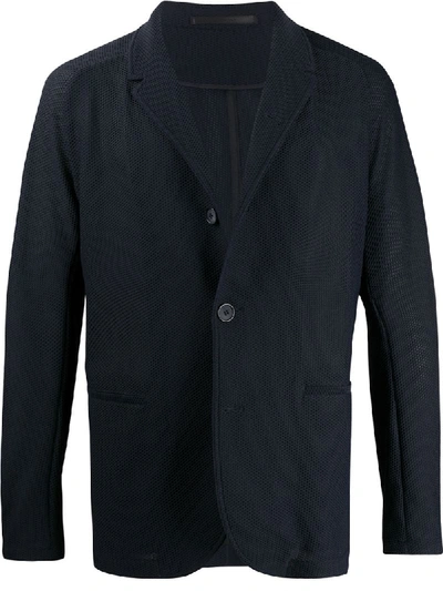 Giorgio Armani Blue Mesh-effect Blazer