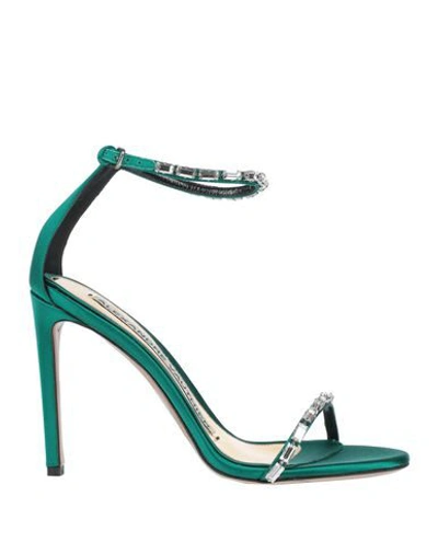Alexandre Vauthier Sandals In Emerald Green