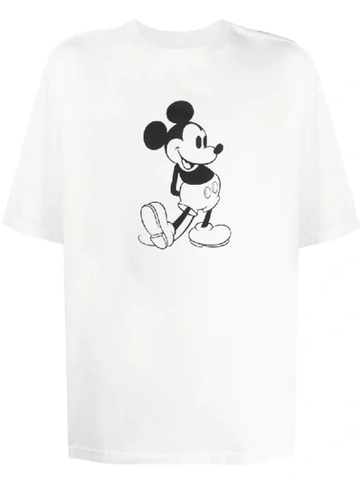 Takahiromiyashita The Soloist Mickey Mouse Print Crewneck Jumper In White