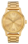 Nixon Men's Patrol Stainless Steel Bracelet Watch 42mm In Gold