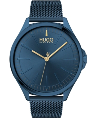 Hugo Smash Mesh Strap Watch, 43mm In Blue