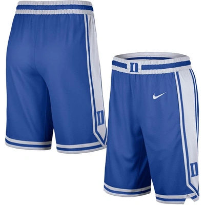 Nike Men's Duke Blue Devils Replica Basketball Road Shorts In Game Royal,white