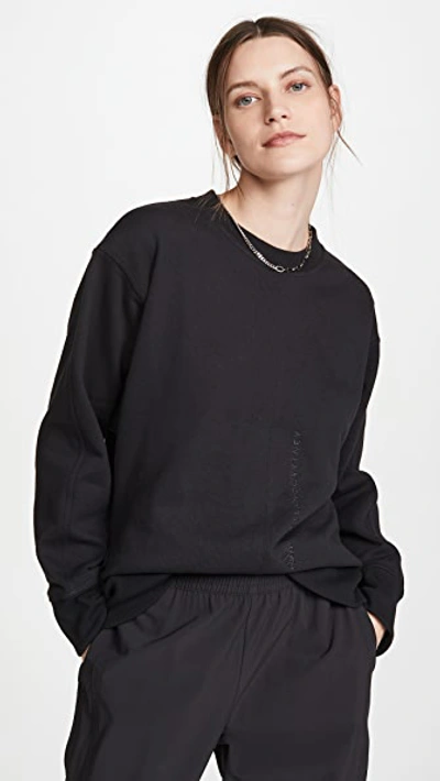 Adidas By Stella Mccartney Black Cotton Sweatshirt