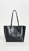 Rag & Bone Mini Field Leather Tote In Black