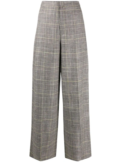 Isabel Marant Trevi Check-pattern Trousers In Grey