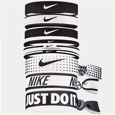 Nike 9-pack Mixed Hair Ties In Black/white
