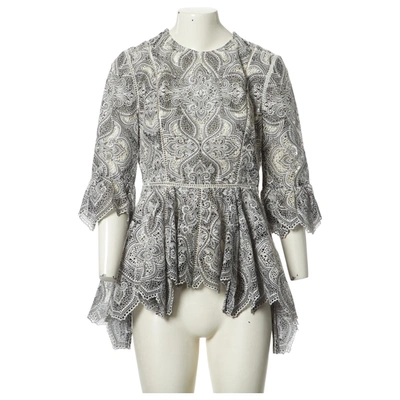 Pre-owned Zimmermann Grey Synthetic Top