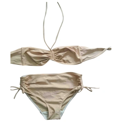 Pre-owned Givenchy Two-piece Swimsuit In Beige
