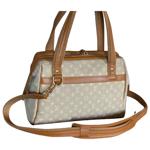 Pre-Owned Louis Vuitton Josephine Beige Cloth Handbag | ModeSens