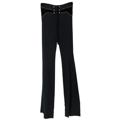 Pre-owned Roberto Cavalli Trousers In Black