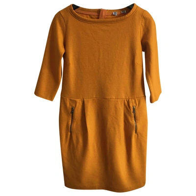 Pre-owned Marella Wool Mid-length Dress In Yellow