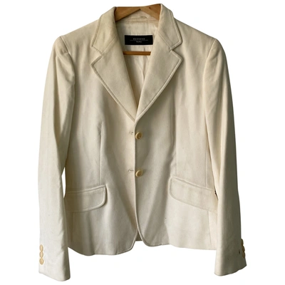 Pre-owned Max Mara White Cotton Jacket