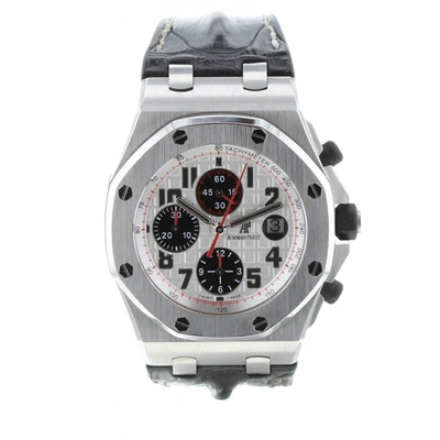 Pre-owned Audemars Piguet Royal Oak Offshore Black Steel Watch