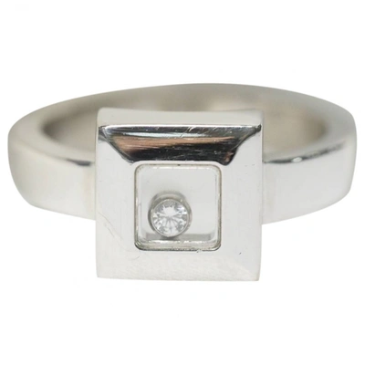 Pre-owned Chopard Happy Diamonds White Gold Ring In Grey