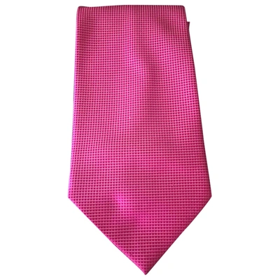 Pre-owned Ermenegildo Zegna Silk Tie In Pink
