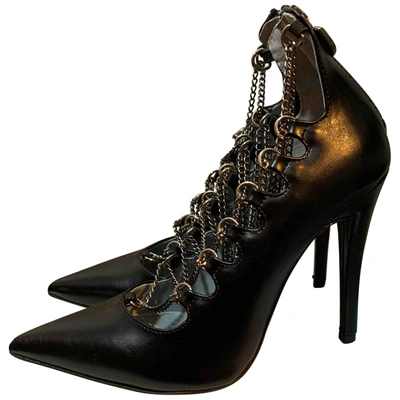 Pre-owned Chiara Ferragni Leather Heels In Black