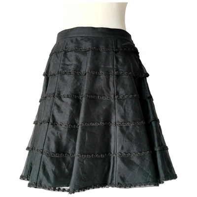 Pre-owned Blumarine Silk Mid-length Skirt In Black