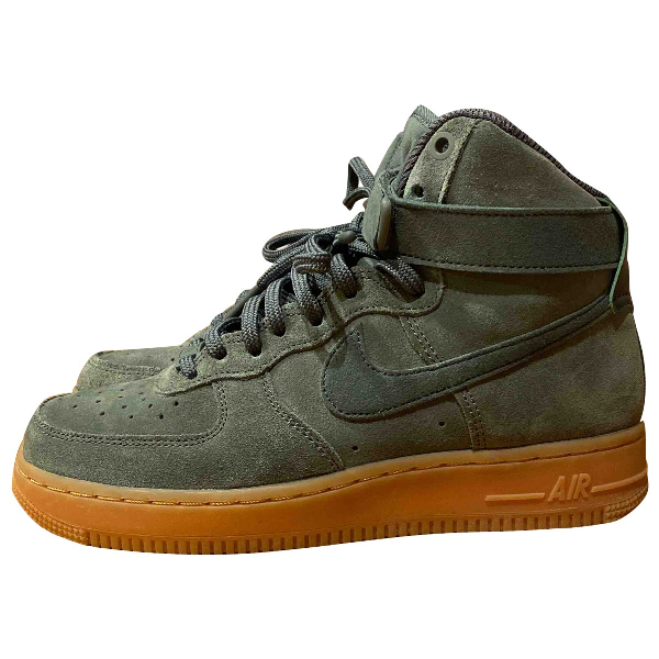 nike air force 1 sage green suede trainers