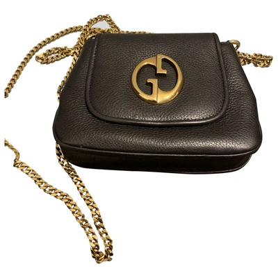 Pre-owned Gucci 1973 Black Leather Handbag