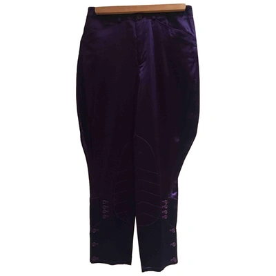 Pre-owned Polo Ralph Lauren Trousers In Purple