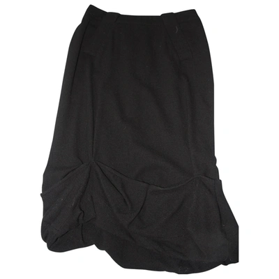 Pre-owned Givenchy Black Wool Skirt